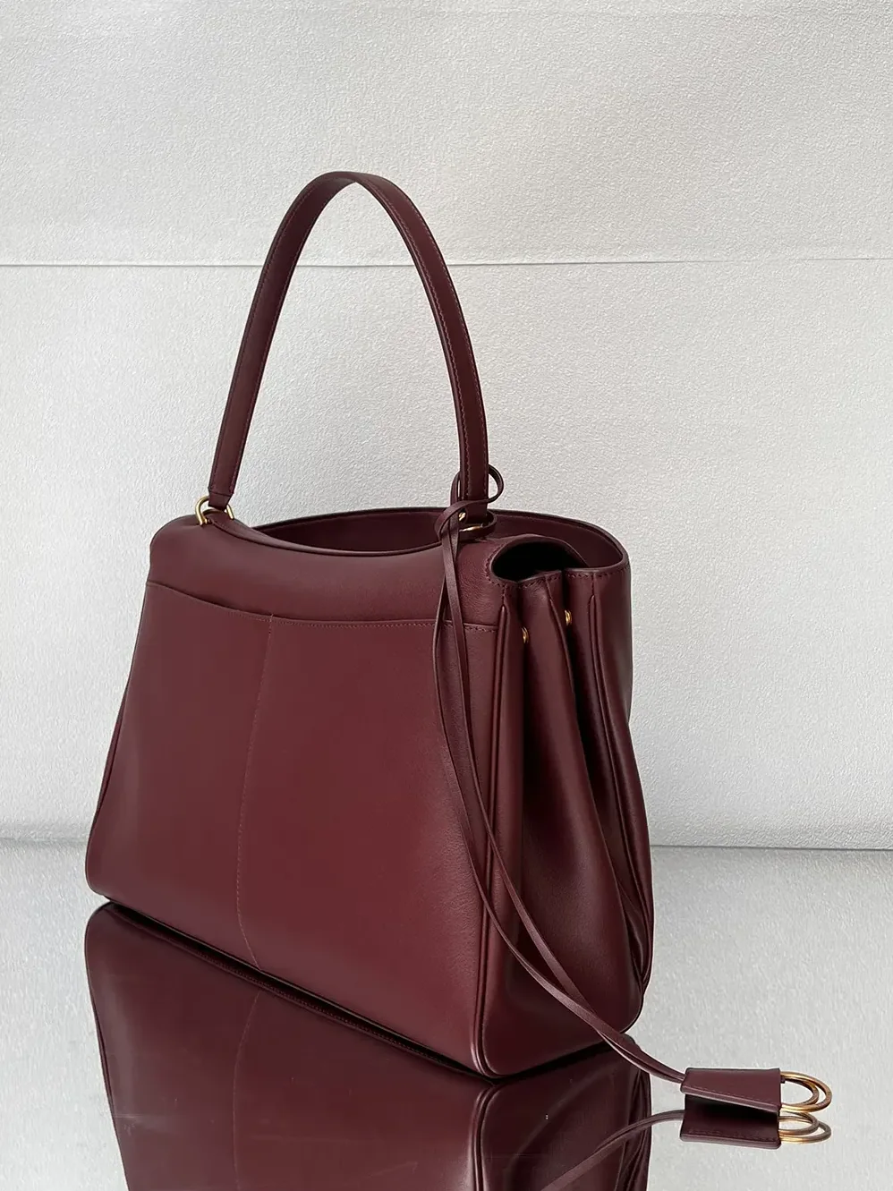 Balenciaga Rodeo Handbag Large In Dark Burgundy Smooth Calfskin Aged for Women in Gold Hardware Balenciaga Rodeo Handbag Large In Dark Burgundy Smooth Calfskin Aged for Women in Gold Hardware