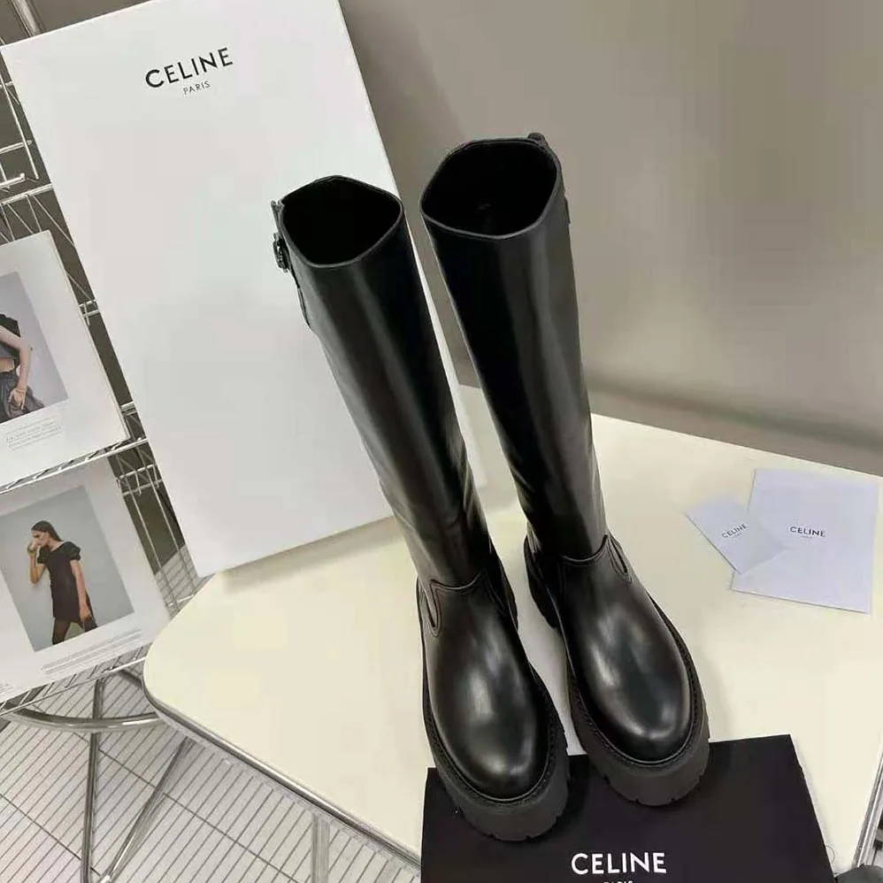 Celine Buckled High Boot in Calfskin for Women