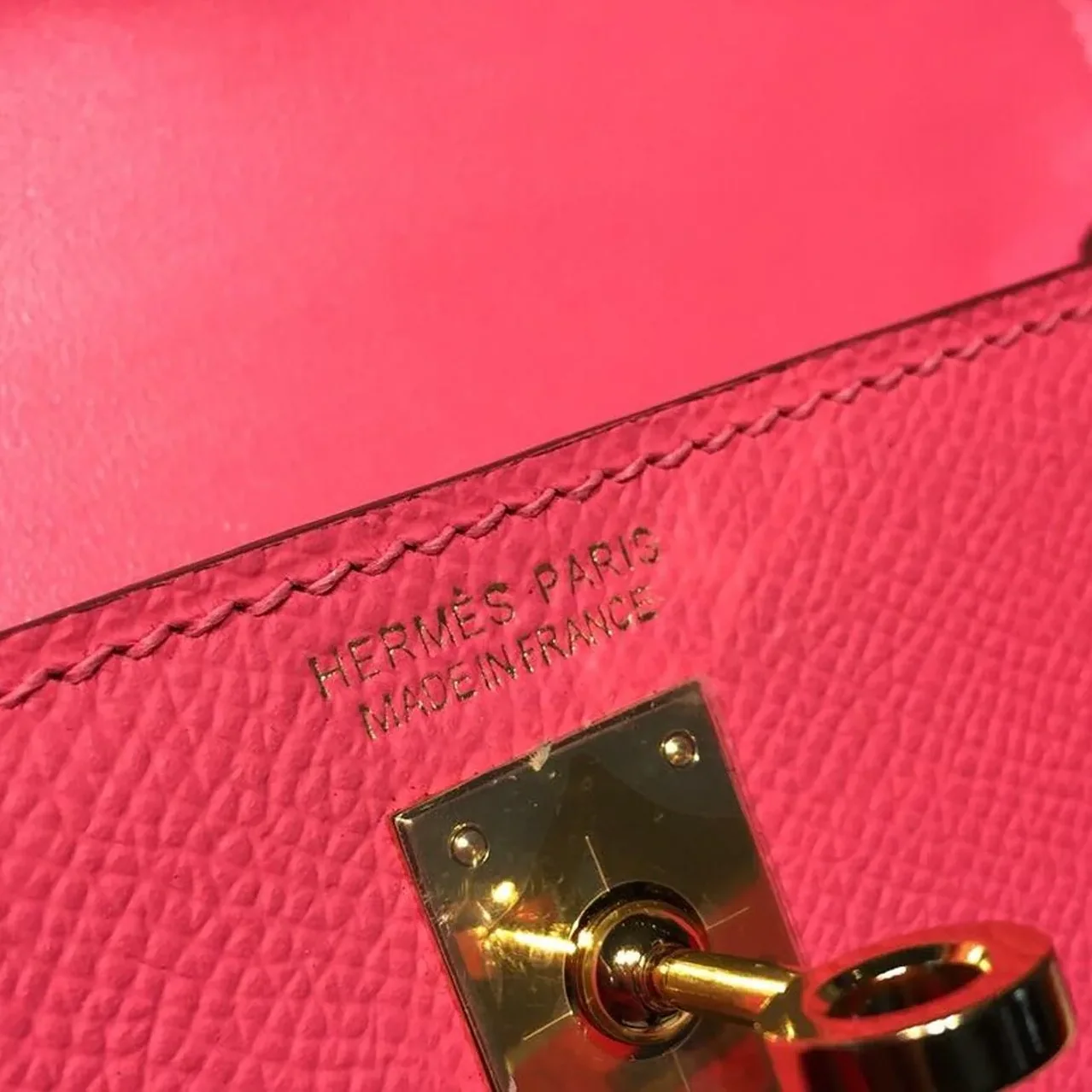 Hermes Mini Kelly Rose Tyrien Gold Toned Hardware / Hermes Mini Kelly Rose Tyrien Gold Toned Hardware /