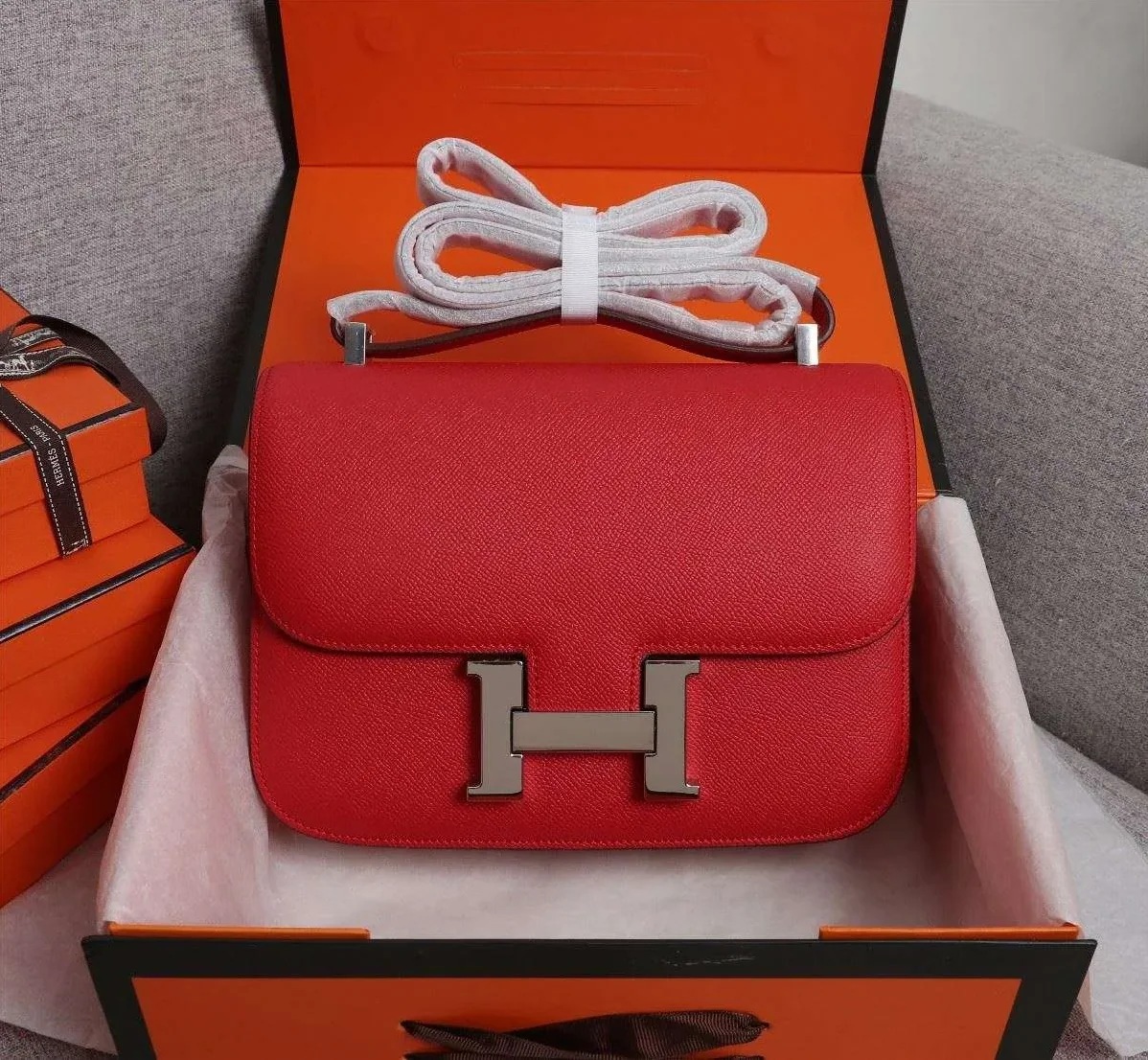 Hermes Constance Handbag Red / Hermes Constance Handbag Red /