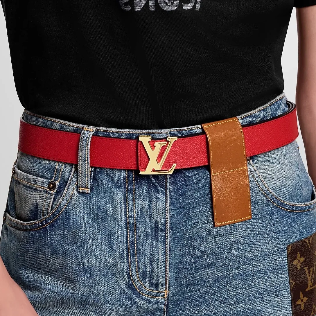 Louis Vuitton LV Initiales Reversible Belt Red