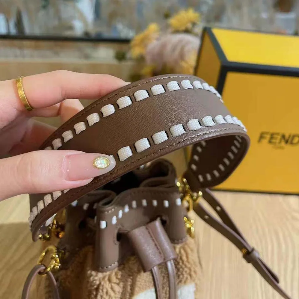 Fendi Mon Tresor Mini for Women in Bag in Brown Sheepskin Fendi Mon Tresor Mini for Women in Bag in Brown Sheepskin