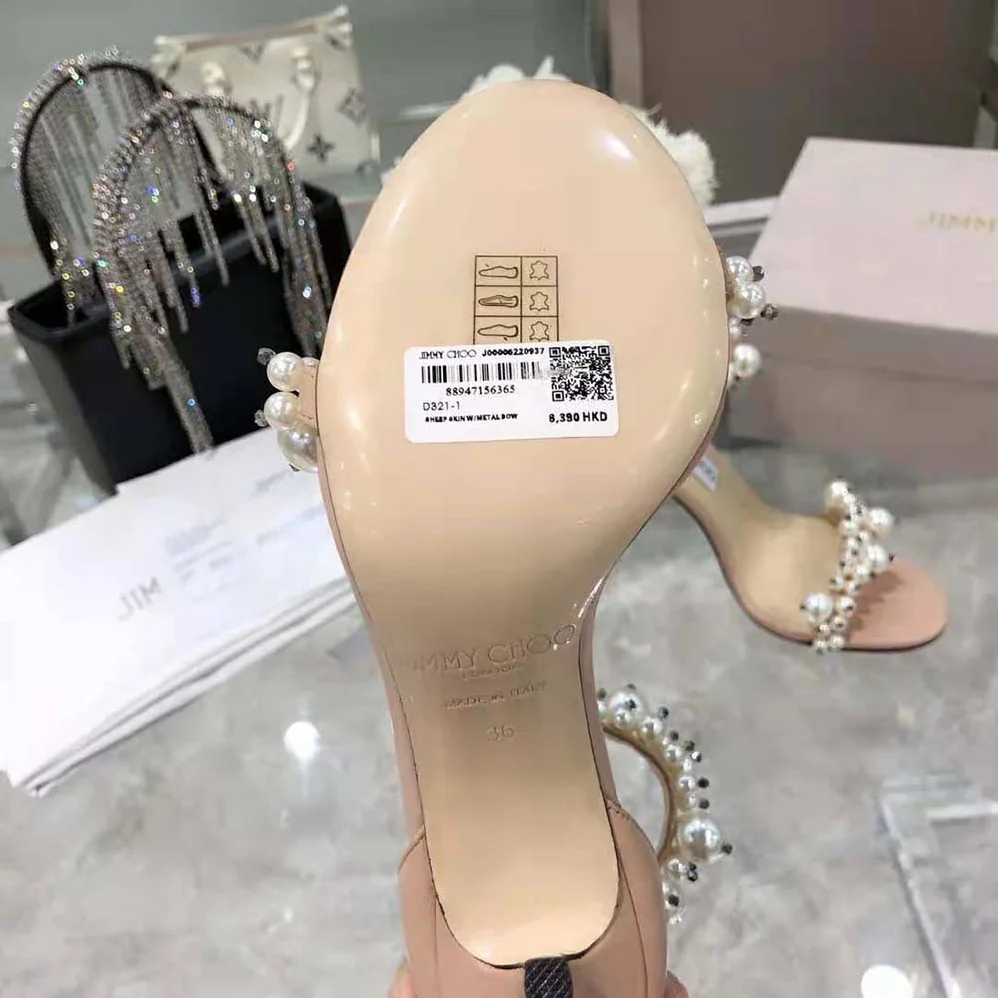 Jimmy Choo Maisel 100 Ballet Pink Nappa Leather Sandals for Women Jimmy Choo Maisel 100 Ballet Pink Nappa Leather Sandals for Women