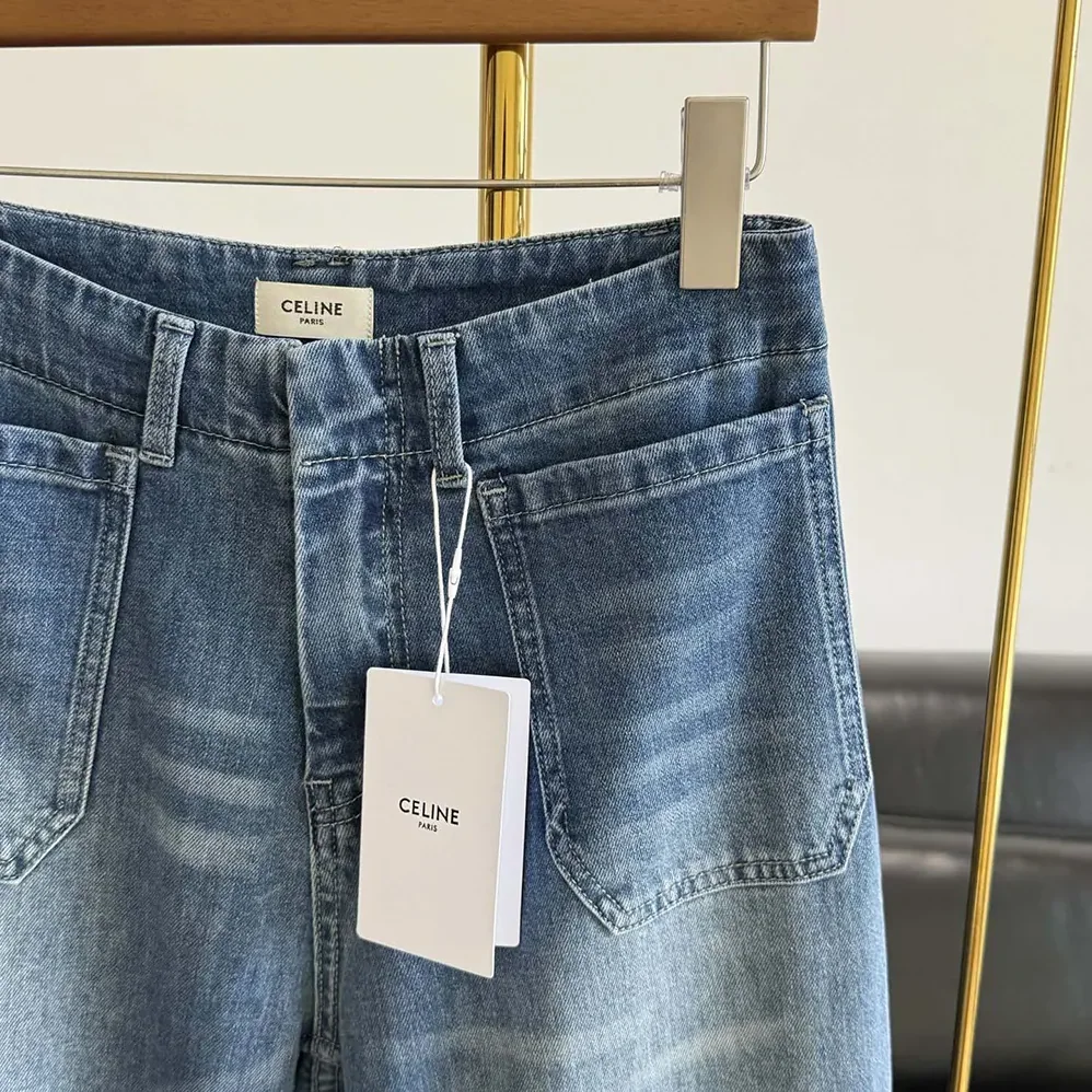 Celine Flare Jeans 002 in Lightweight Cotton Denim for Women