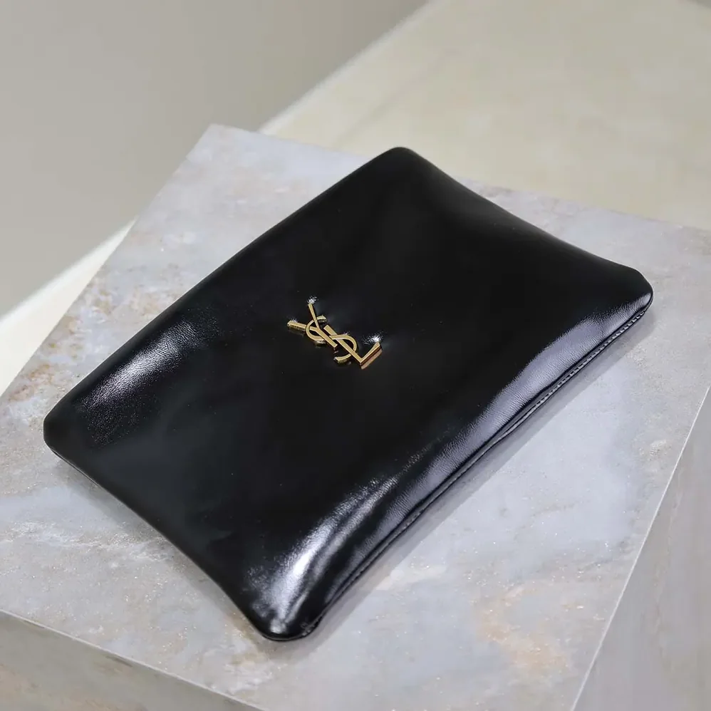 Saint Laurent YSL Calypso Small Pouch in Lambskin for Women