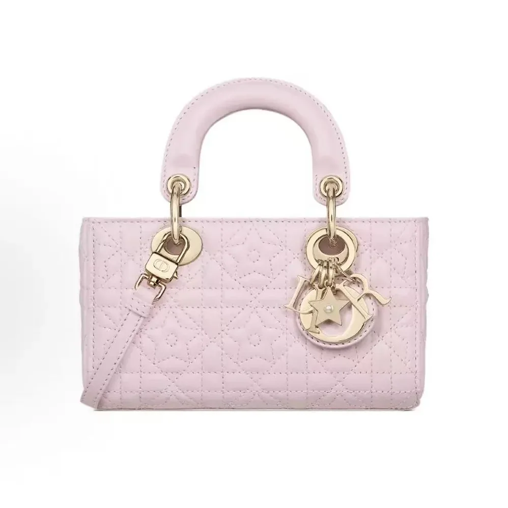 Dior Lady D-Joy Micro Bag Pink Cannage Lambskin with Star Motif for Women Dior Lady D-Joy Micro Bag Pink Cannage Lambskin with Star Motif for Women