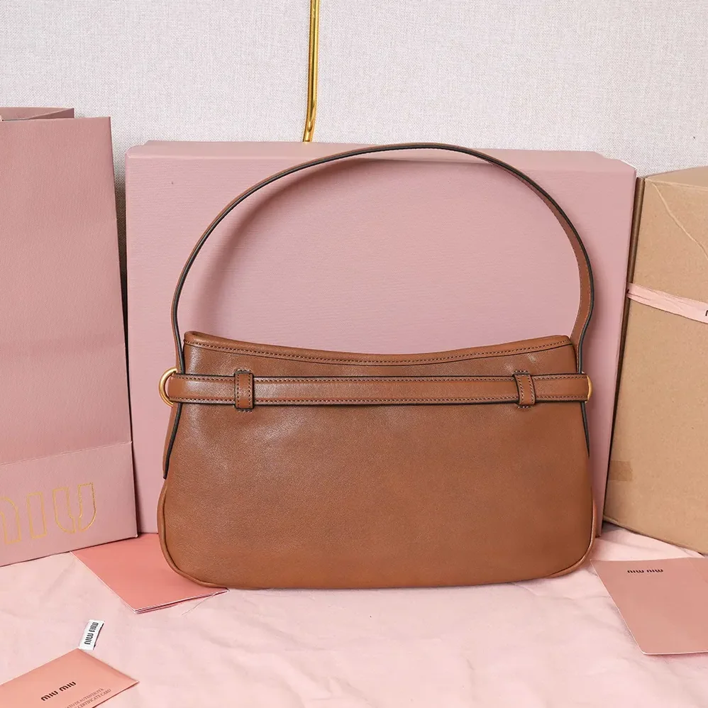 Miu Miu Aventure Nappa Leather Bag for Women in Brown
