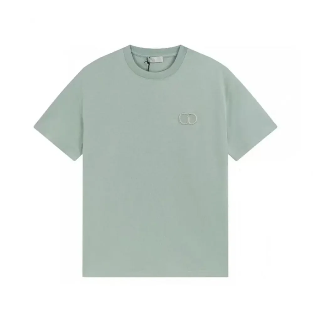 Dior CD Icon T-Shirt Relaxed Fit Aqua Cotton Jersey for Men
