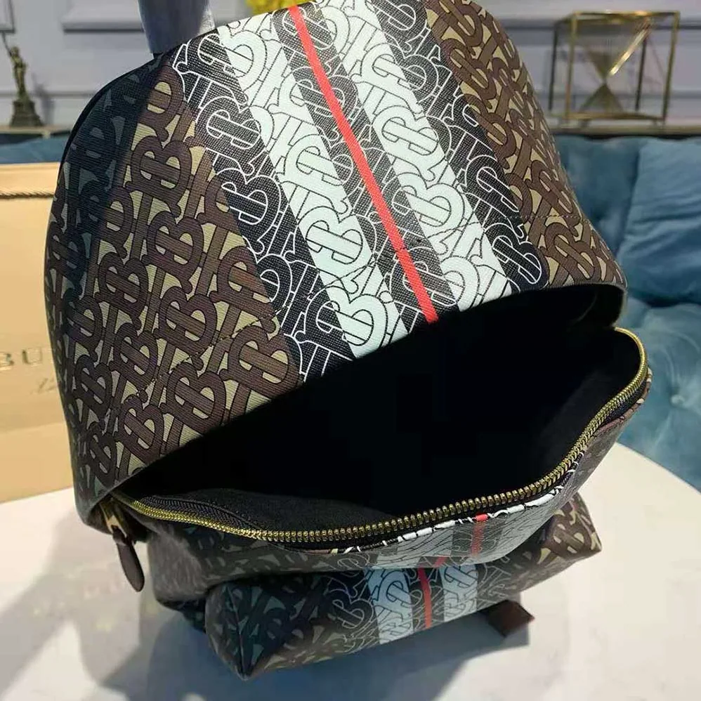 Burberry Monogram Stripe Print E for Women in canvas Backpack