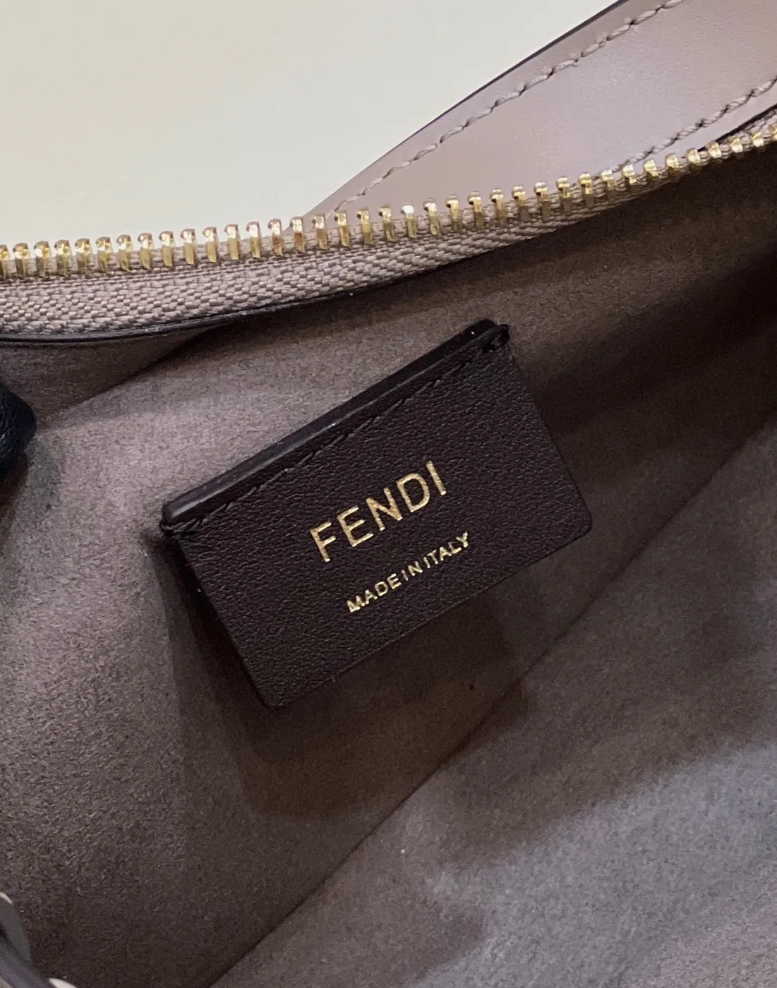 Fendi OLock Swing Dove Gray Tapestry Fabric Bag For Woman / Fendi OLock Swing Dove Gray Tapestry Fabric Bag For Woman /