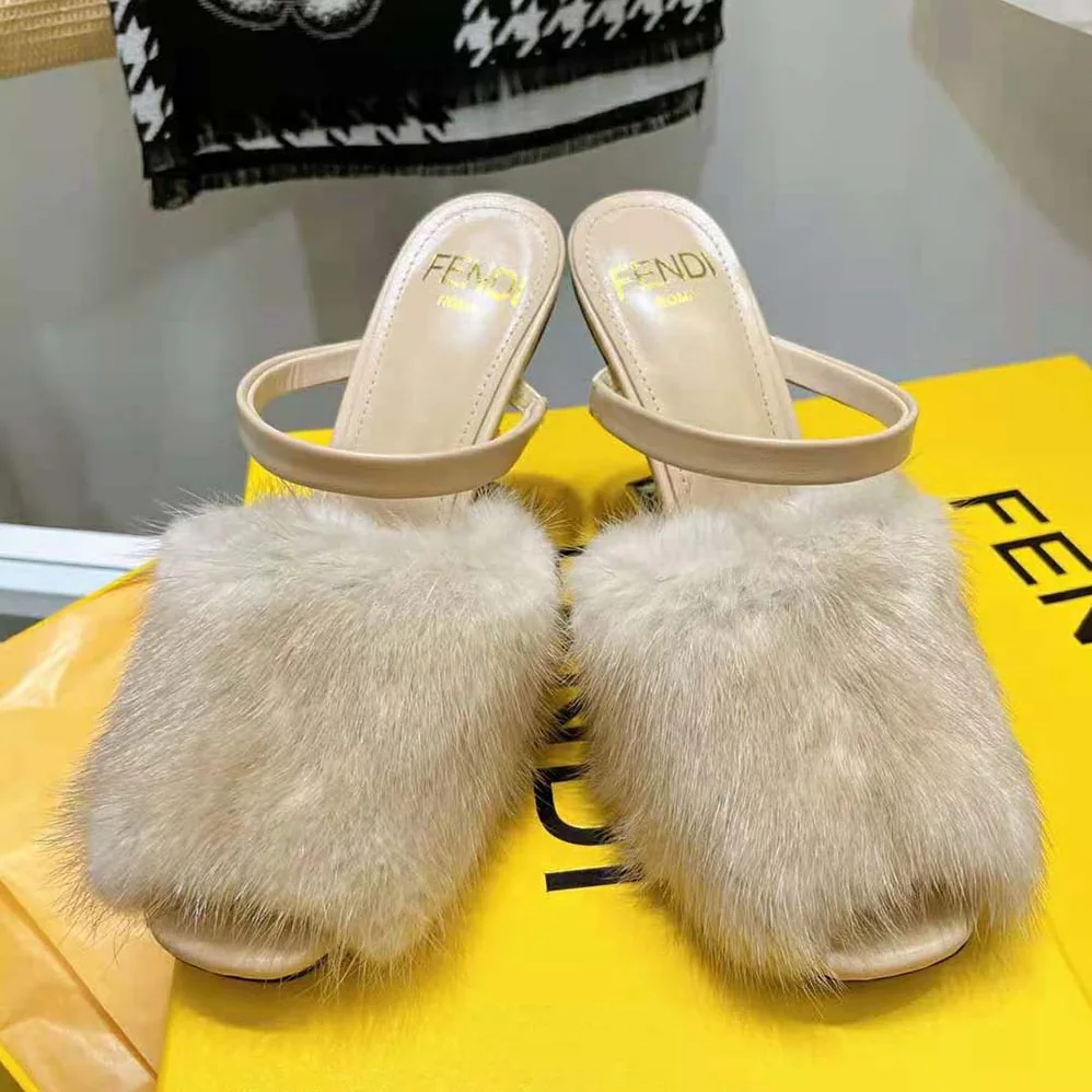Fendi First Pink Mink High for Women in Heeled Sandals