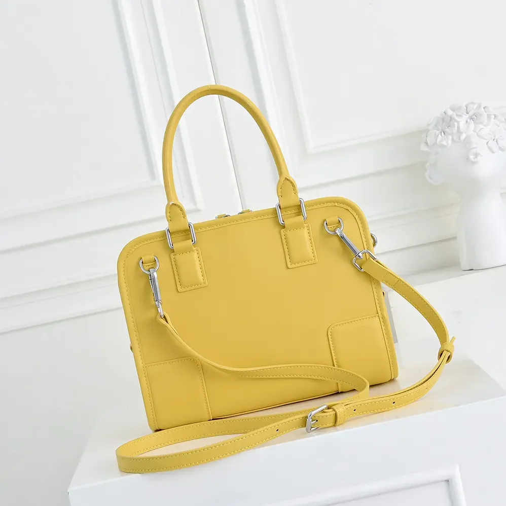 Loewe Large Amazona 180 Bag in Soft Calfskin for Women in Yellow