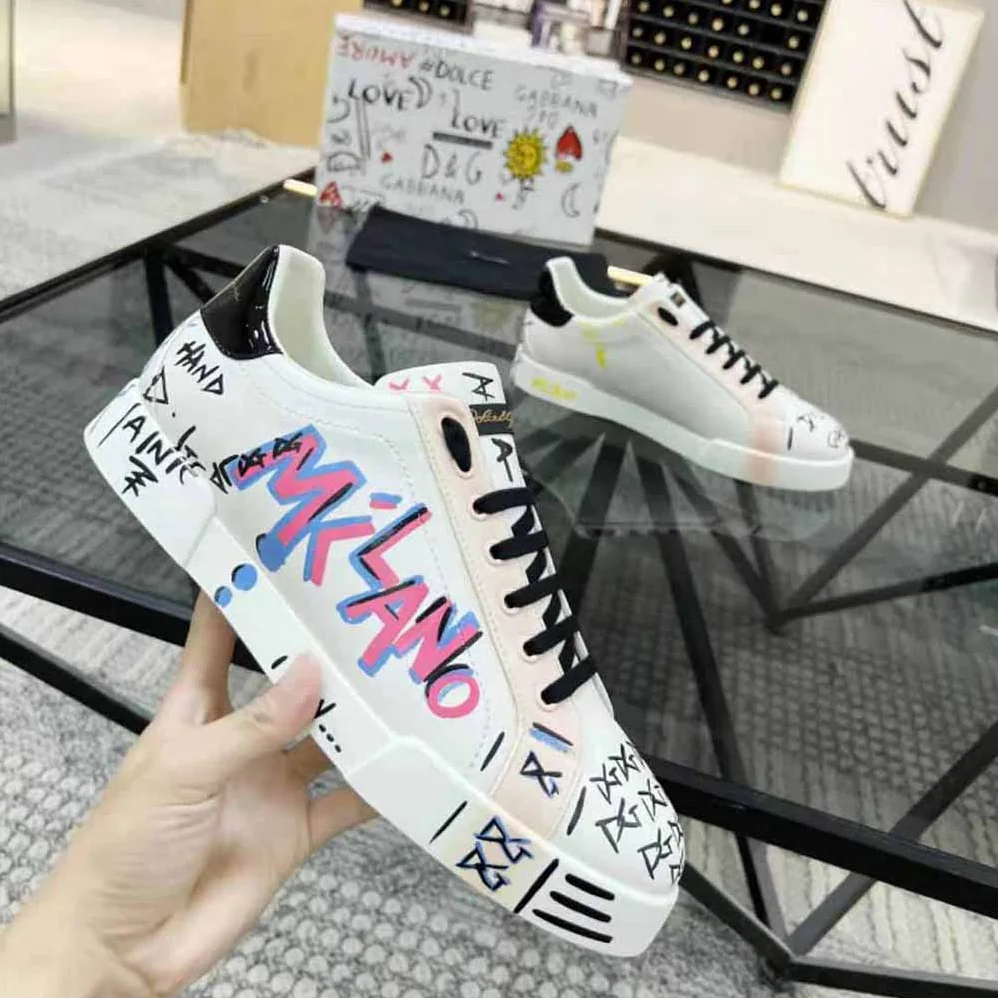 Dolce Gabbana D&G Limited Edition Portofino Sneakers for Unisex in Pink Dolce Gabbana D&G Limited Edition Portofino Sneakers for Unisex in Pink