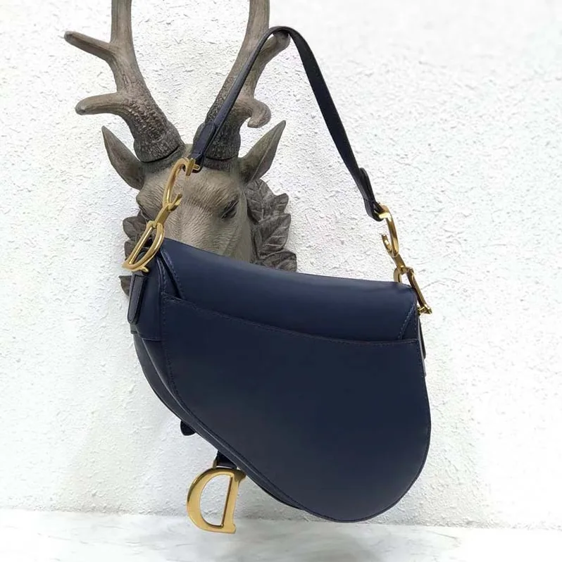 Dior Mini Saddle Bag in Blue Calfskin for Women Dior Mini Saddle Bag in Blue Calfskin for Women