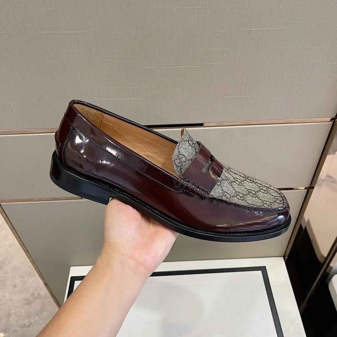 Gucci GG Loafers Horsebit Brown And Beige for Men Gucci GG Loafers Horsebit Brown And Beige for Men