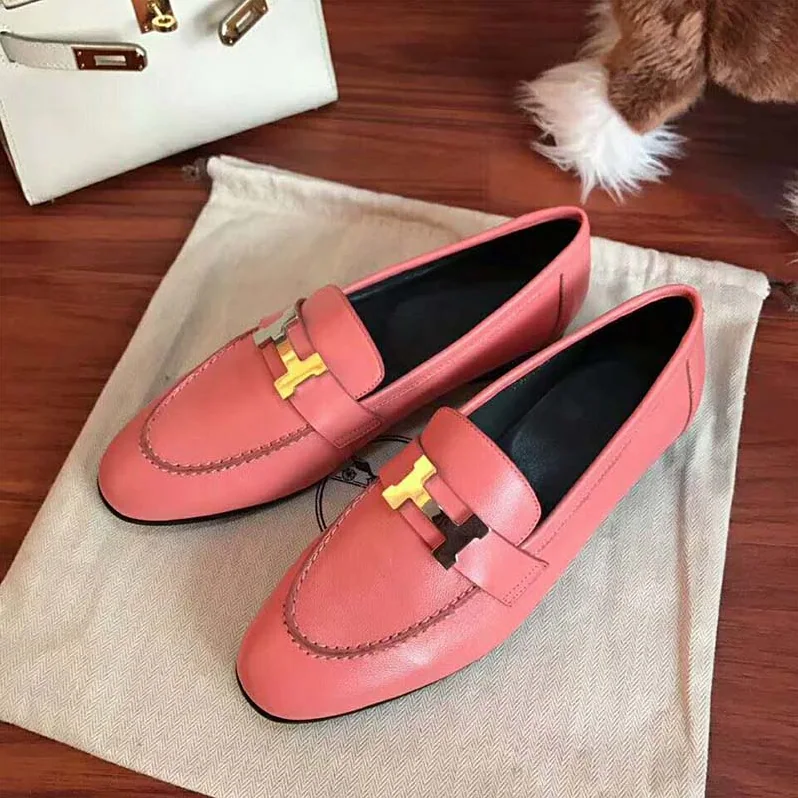 Hermes Shoes Paris Loafer for Women in Pink