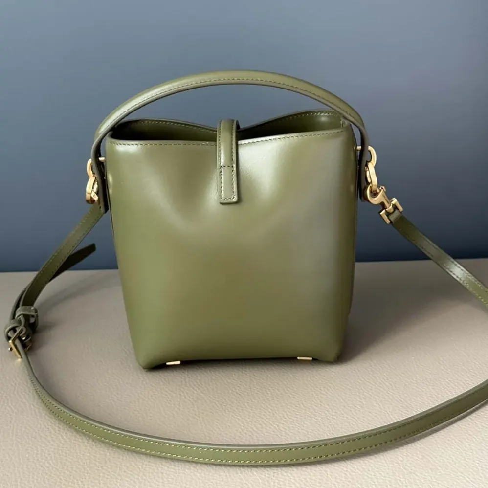 Saint Laurent YSL Le 37 Mini in Shiny Leather for Women in Dark Green Saint Laurent YSL Le 37 Mini in Shiny Leather for Women in Dark Green