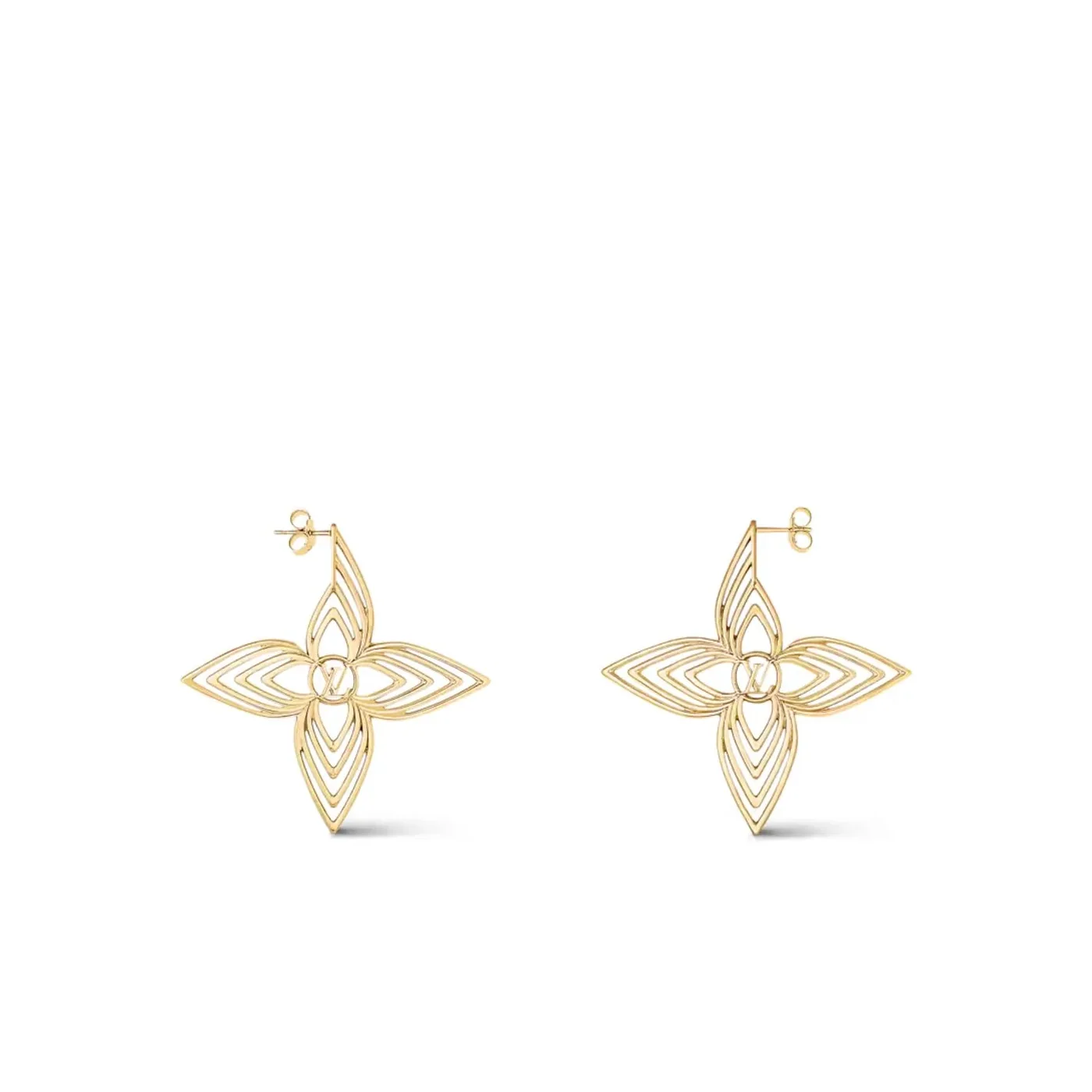 Louis Vuitton Breeze Earrings Gold in Toned