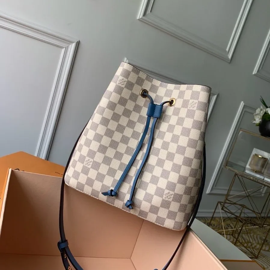 Louis Vuitton NeoNoe MM Bucket Bag Damier Azur Canvas Bleuet Blue Louis Vuitton NeoNoe MM Bucket Bag Damier Azur Canvas Bleuet Blue