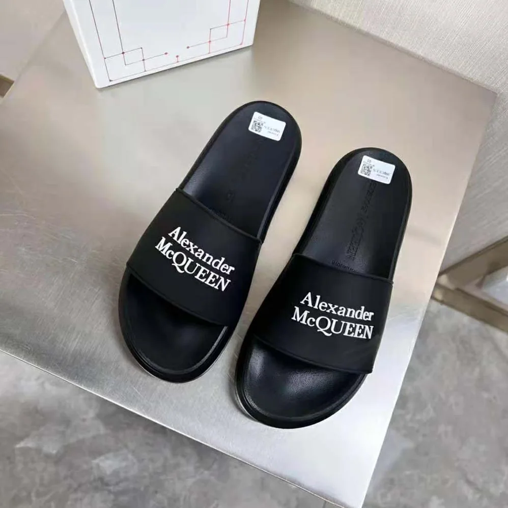 Alexander Mcqueen Pool Slide in Navy for Unisex in White