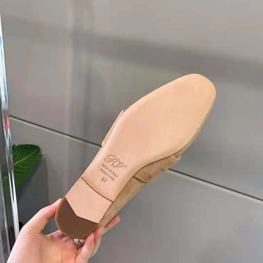 Roger Vivier Soft Metal Buckle Loafers in Suede for Women Roger Vivier Soft Metal Buckle Loafers in Suede for Women