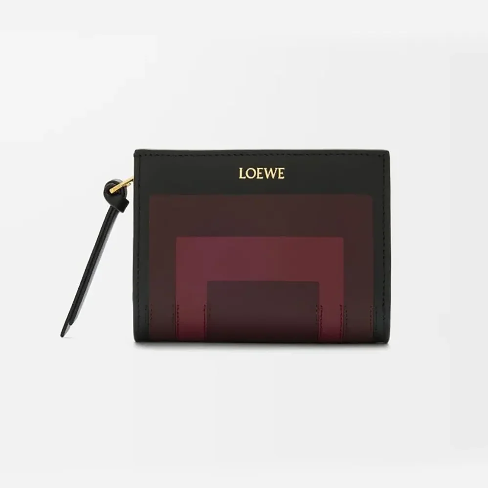 Loewe Compact Wallet in Nappa Calfskin for Unisex in Black Loewe Compact Wallet in Nappa Calfskin for Unisex in Black