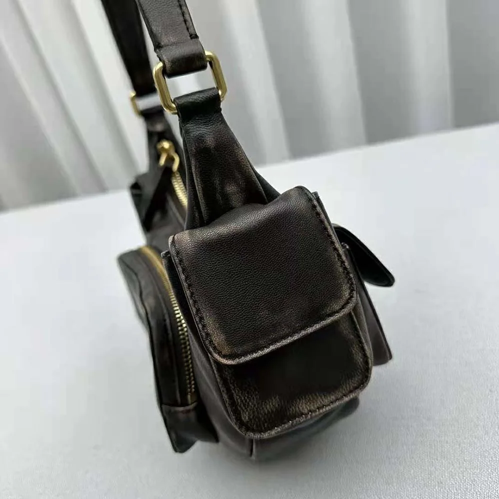 Miu Miu Nappa Leather Pocket Bag for Women in Black