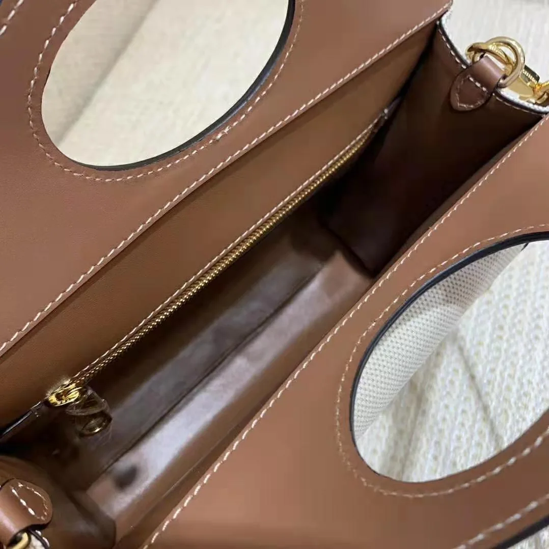 Burberry Mini Two-Tone Canvas and Leather Pocket for Women in Beige