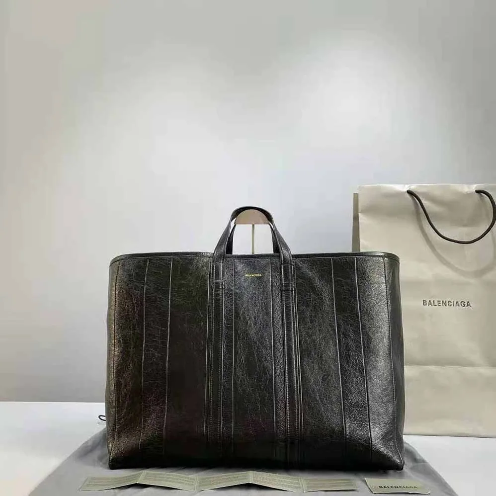 Balenciaga Barbes Large East-West Shopper Bag for Women in Black