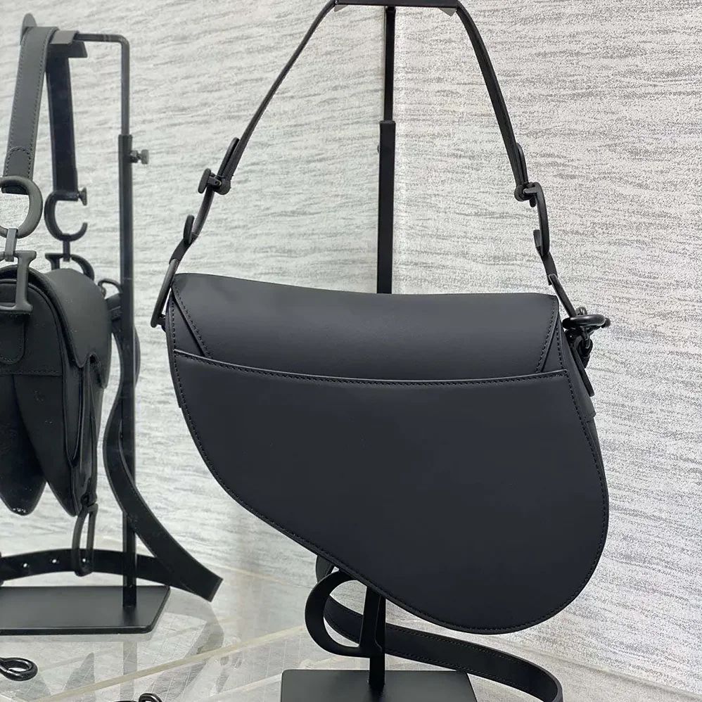 Dior Saddle Bag with Strap Black Ultramatte Calfskin for Women Dior Saddle Bag with Strap Black Ultramatte Calfskin for Women