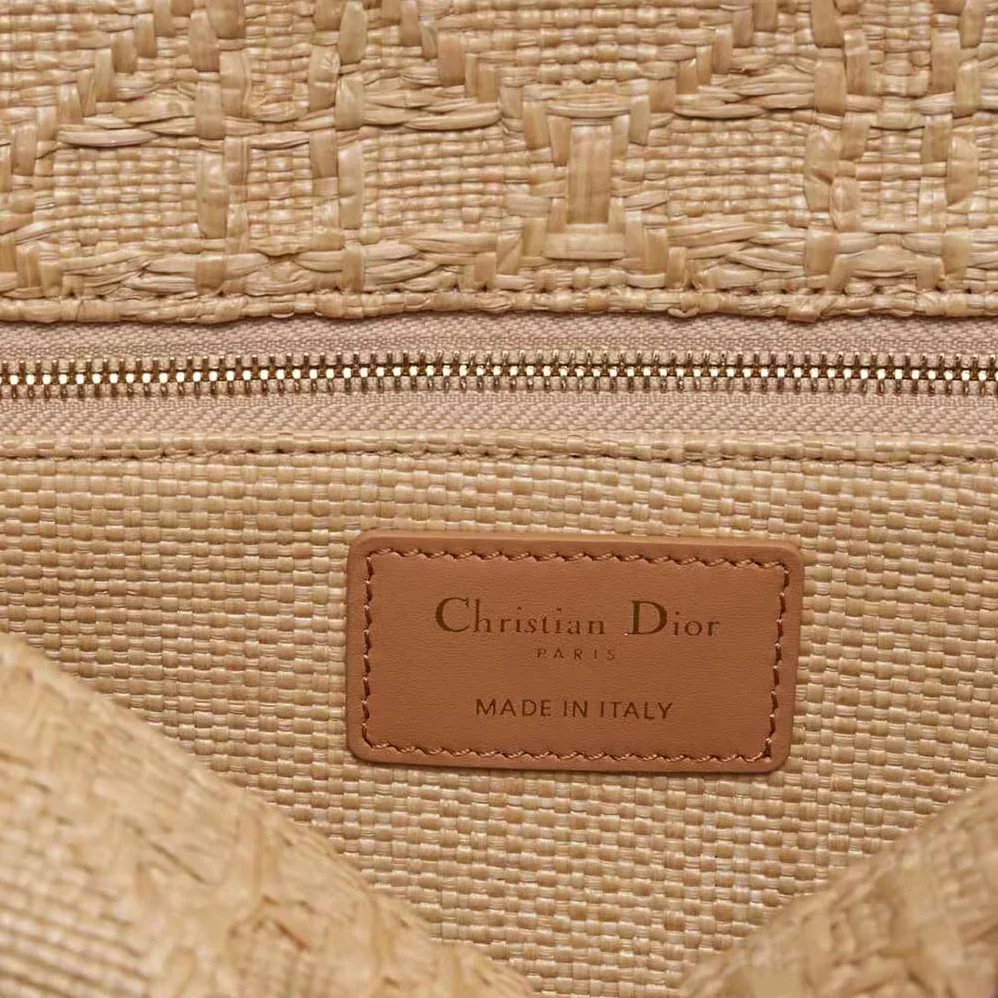 Dior 30 Montaigne Bag Natural Cannage Raffia for Women