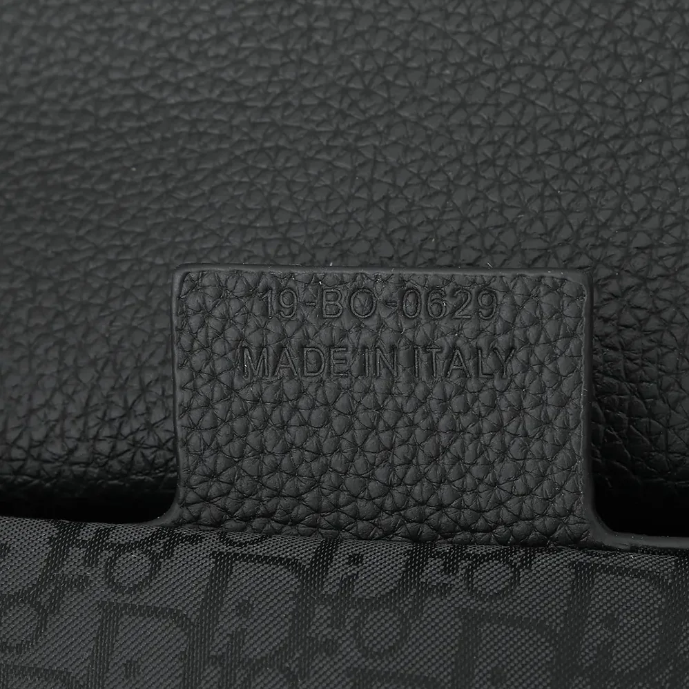 Dior Saddle Messenger Bag Black Grained Calfskin for Men