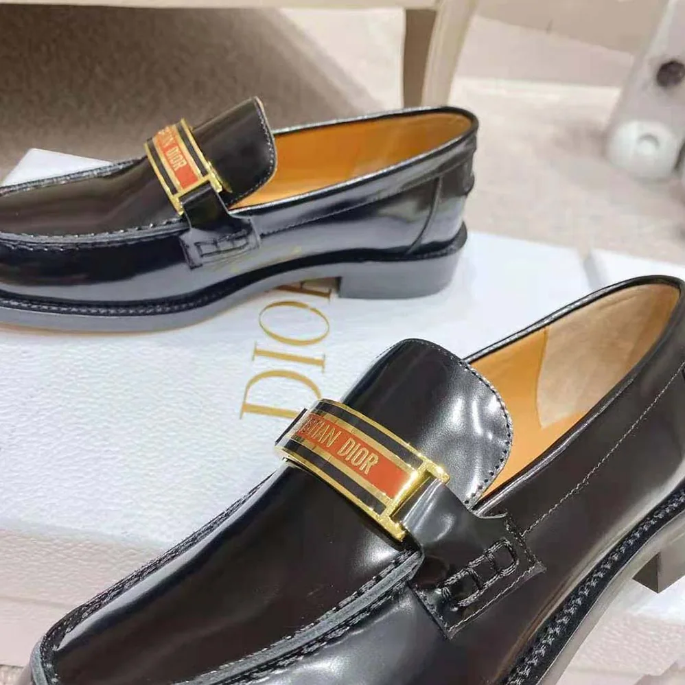 Dior Code Loafer Black Brushed Calfskin for Women