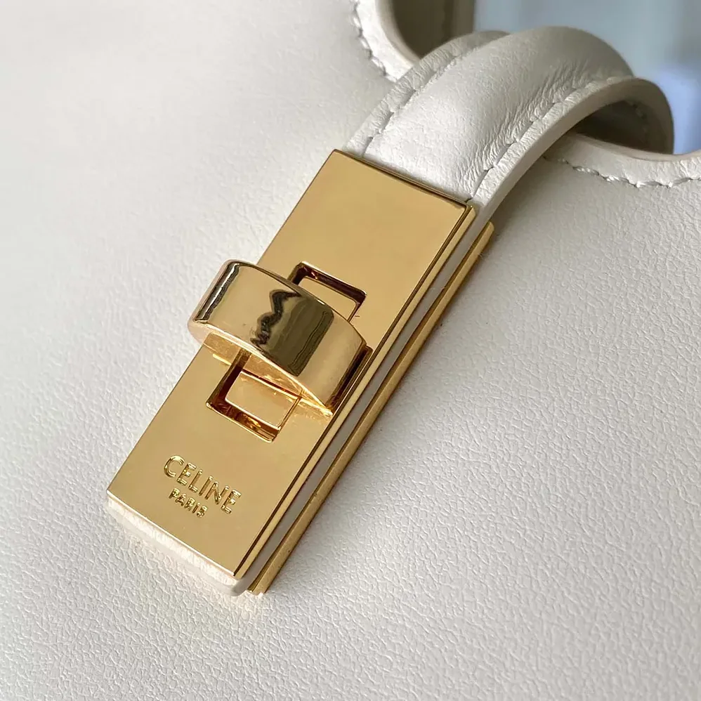 Celine Shoulder Camille 16 Soft In Smooth Calfskin for Women in White