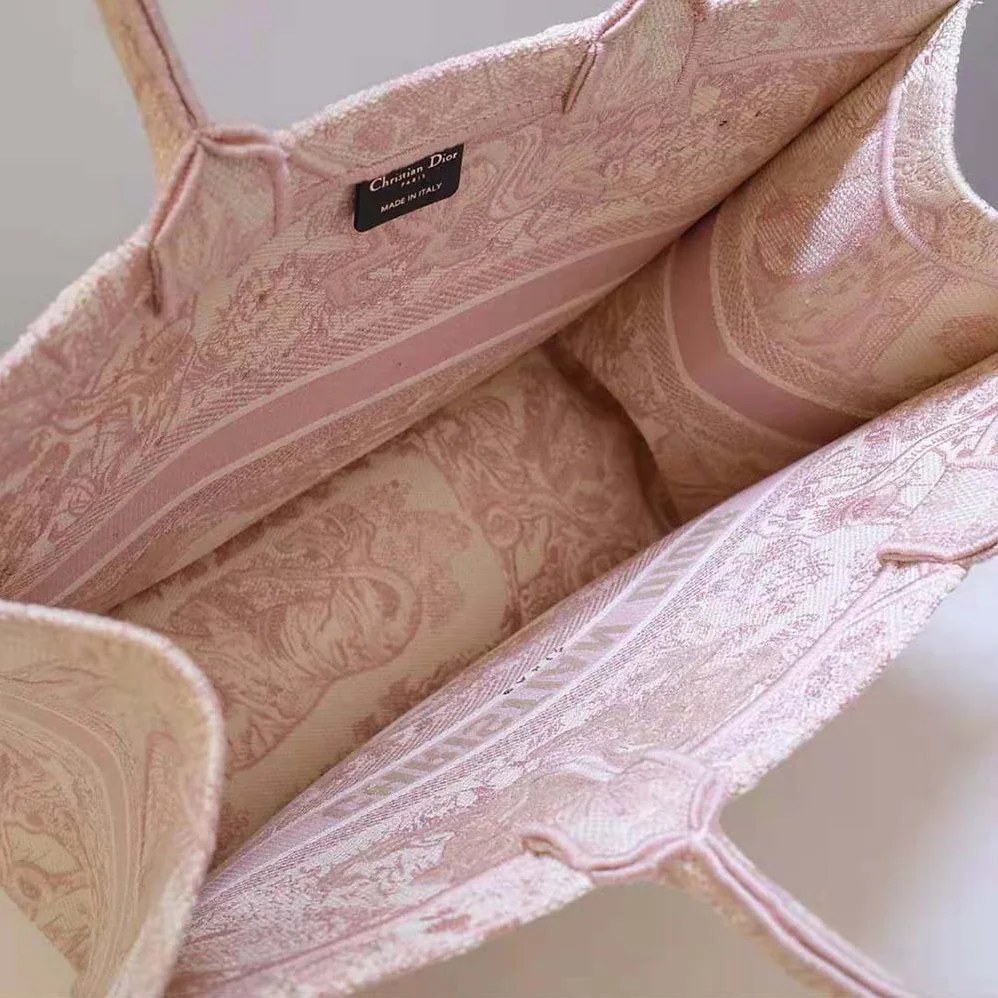 Dior Dior Book Tote Pink Toile de Jouy Embroidery for Women Dior Dior Book Tote Pink Toile de Jouy Embroidery for Women