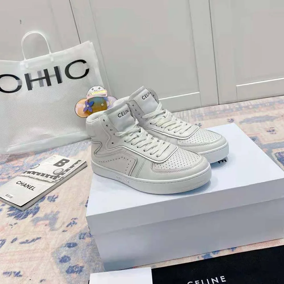 Celine Z Trainer CT-01 High Top Sneaker in Calfskin for Women in White