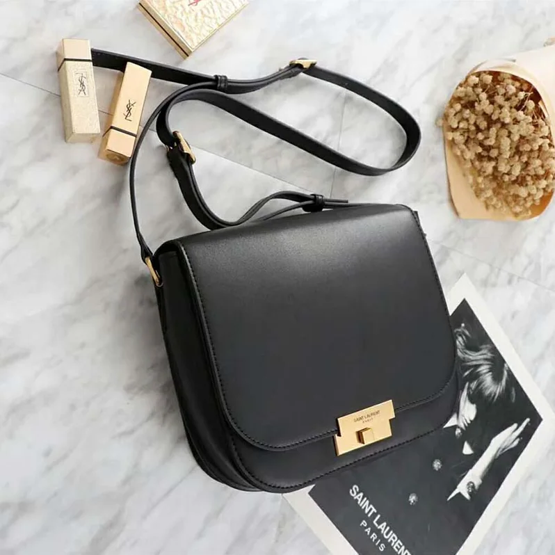 Saint Laurent YSL Betty Satchel in Smooth Leather for Women in Black Saint Laurent YSL Betty Satchel in Smooth Leather for Women in Black