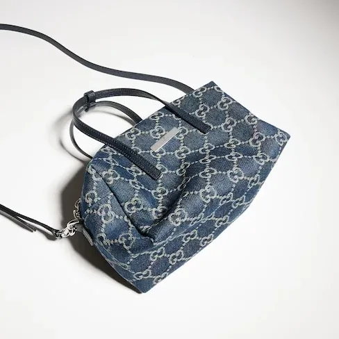 Gucci Boston With Gucci Plaque Small Shoulder Bag in Dark Blue Palladium Hardware Gucci Boston With Gucci Plaque Small Shoulder Bag in Dark Blue Palladium Hardware