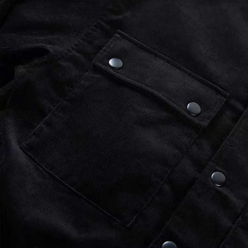 Prada Pinwale Corduroy Shirt for Men in Black