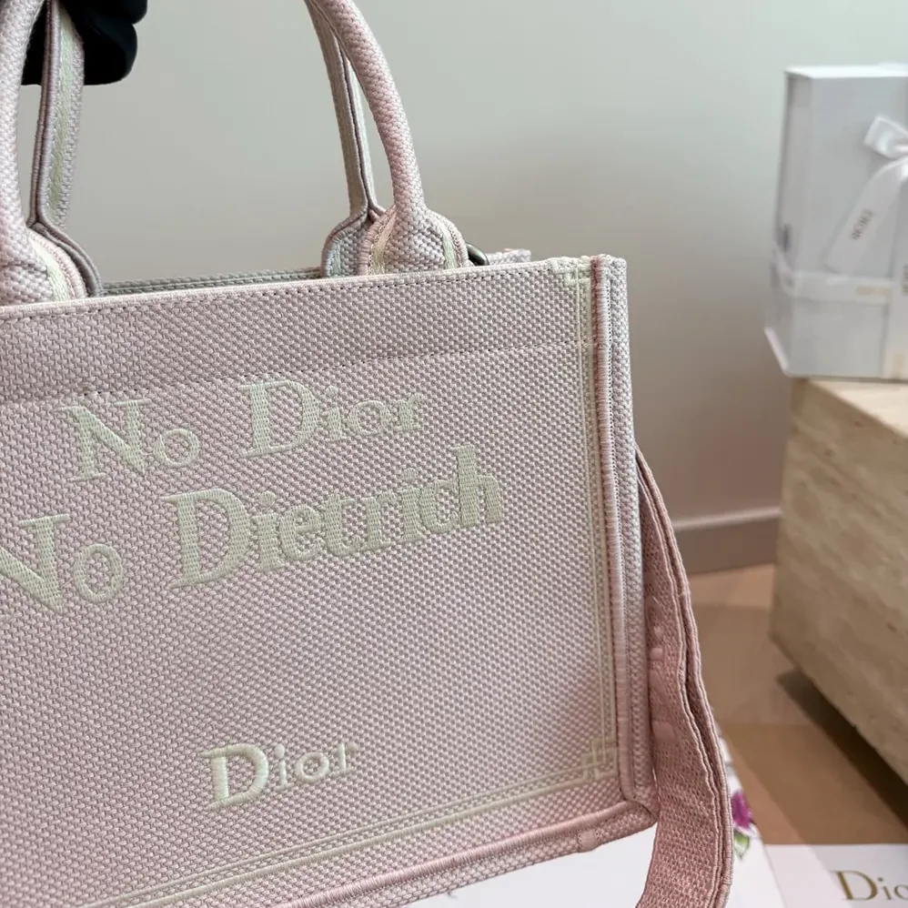 Dior Medium Dior Book Tote with Strap Rose Tendre No Dior No Dietrich Embroidery for Women Dior Medium Dior Book Tote with Strap Rose Tendre No Dior No Dietrich Embroidery for Women