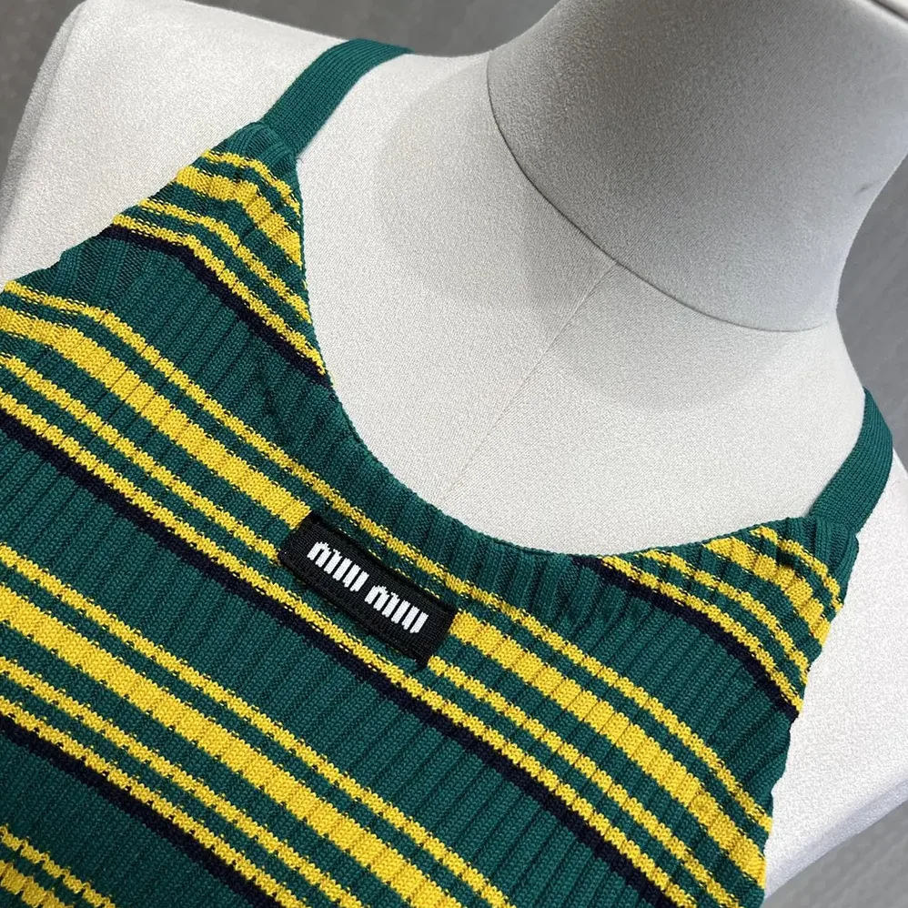 Miu Miu Cotton Knit Top-MMV345185JF0422 for Women