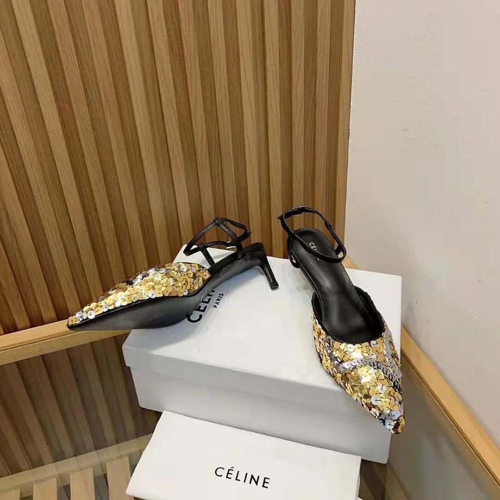 Celine Kitten in Embroidered Calfskin & Calfskin for Women Celine Kitten in Embroidered Calfskin & Calfskin for Women