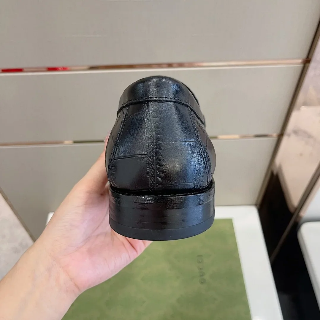 Gucci 1953 Horsebit Crocodile Loafer Black for Men Gucci 1953 Horsebit Crocodile Loafer Black for Men