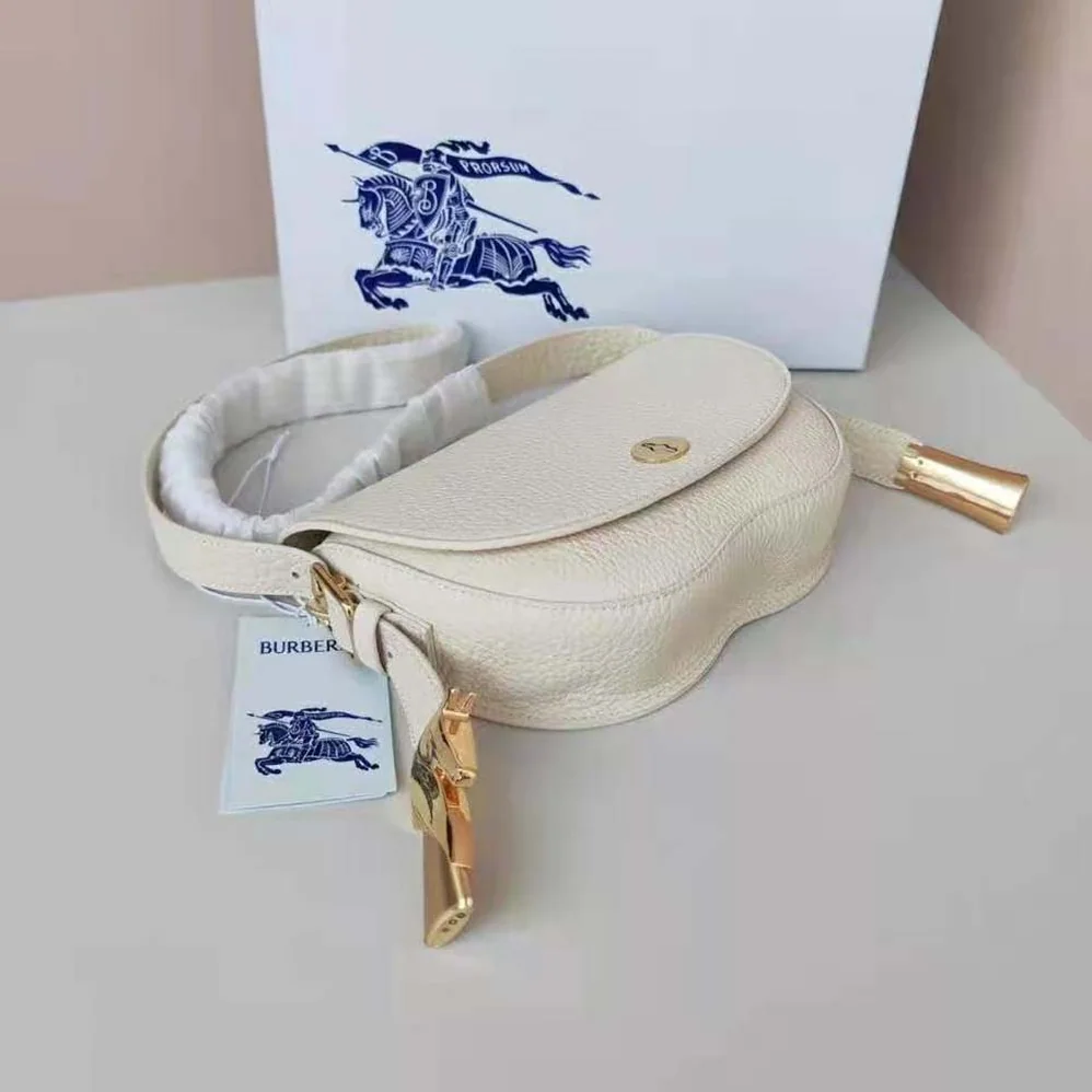 Burberry Chess Satchel for Women in White Burberry Chess Satchel for Women in White