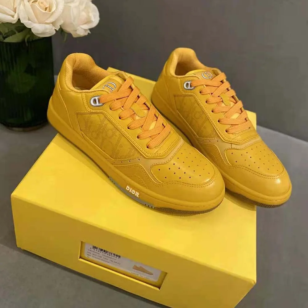 Dior World Tour B27 Low-Top Sneaker for Men in Yellow Dior World Tour B27 Low-Top Sneaker for Men in Yellow