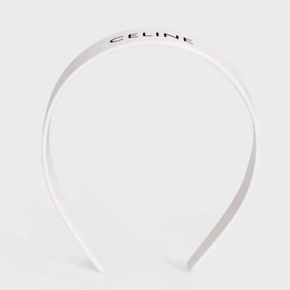 Celine Monochroms Celine Headband in Acetate for Women in White