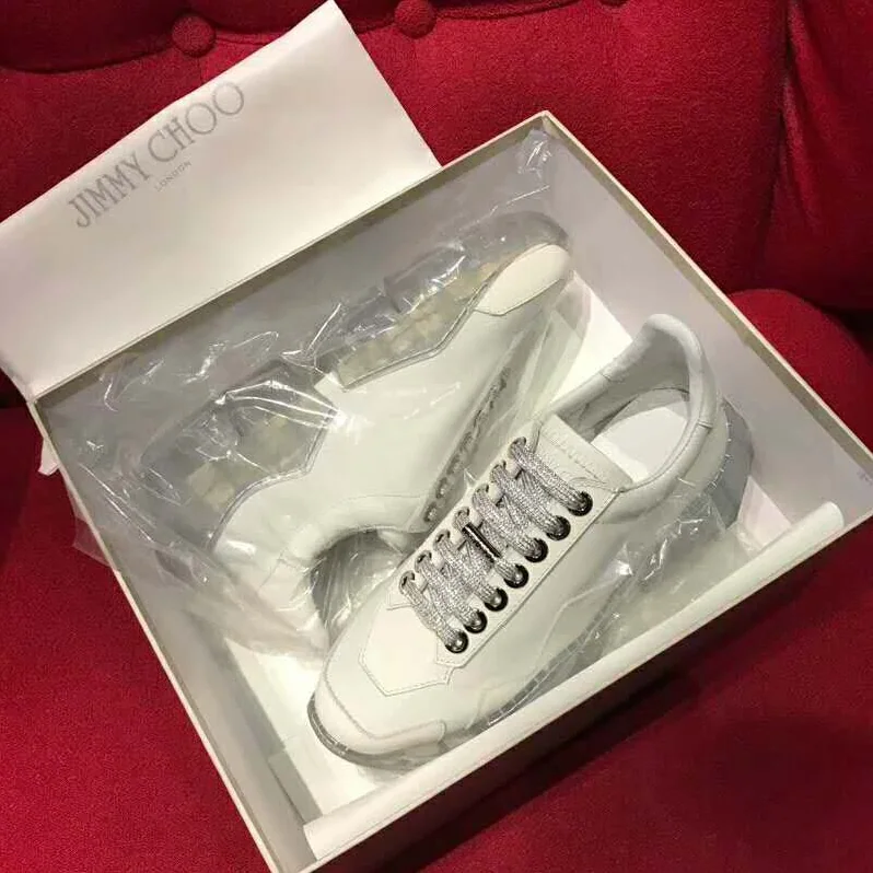 Jimmy Choo Shoes Diamond/F White Calf Leather with Patent Low Top Trainers Metallic leather for Women Jimmy Choo Shoes Diamond/F White Calf Leather with Patent Low Top Trainers Metallic leather for Women