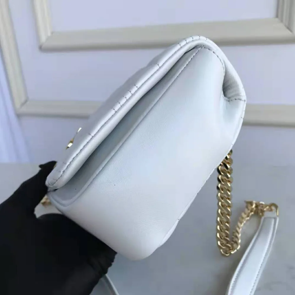 Burberry Small Quilted Lambskin Lola Bag for Women in White Burberry Small Quilted Lambskin Lola Bag for Women in White