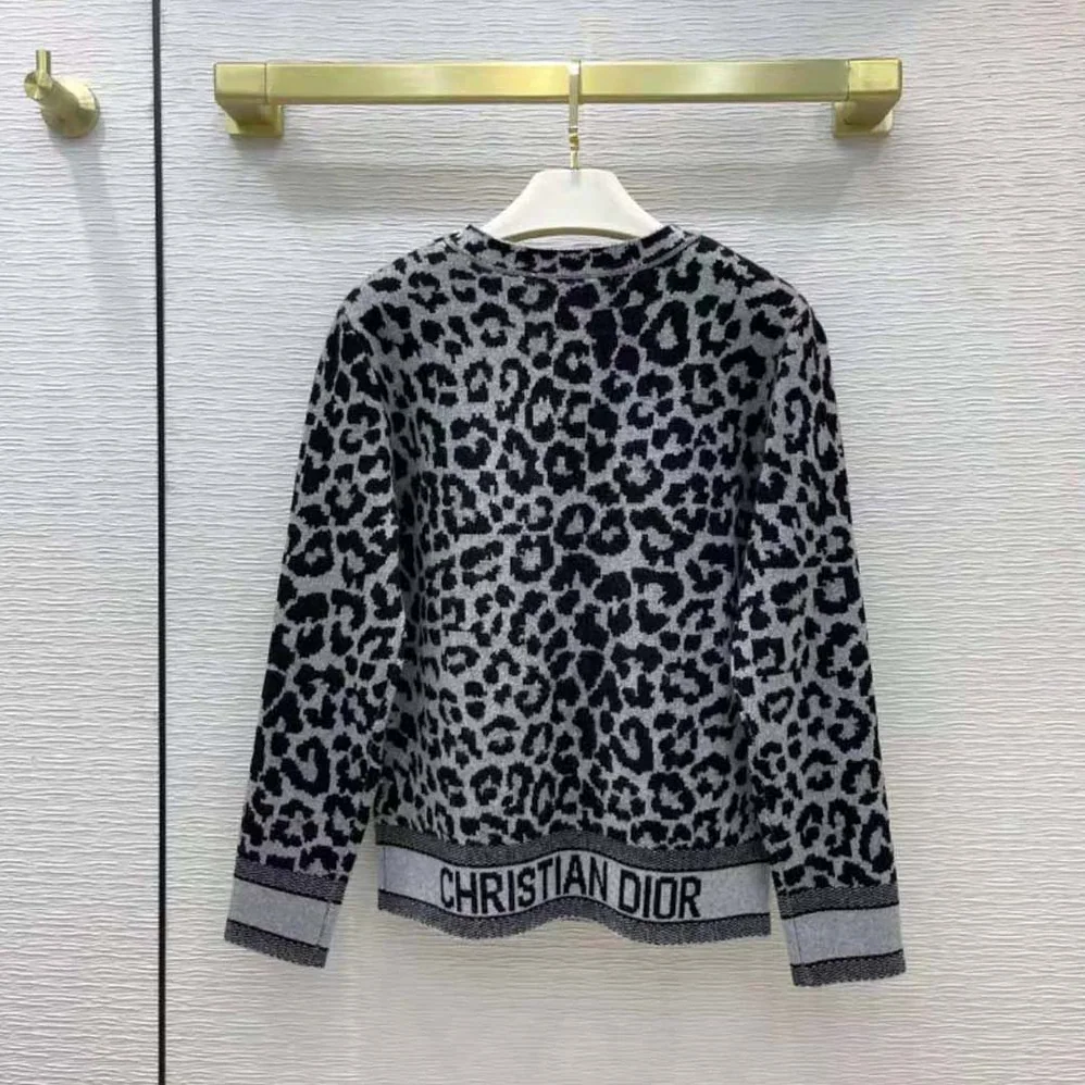 Dior Sweater Black and Gray Mizza Double for Women in Sided Technical Cashmere Dior Sweater Black and Gray Mizza Double for Women in Sided Technical Cashmere