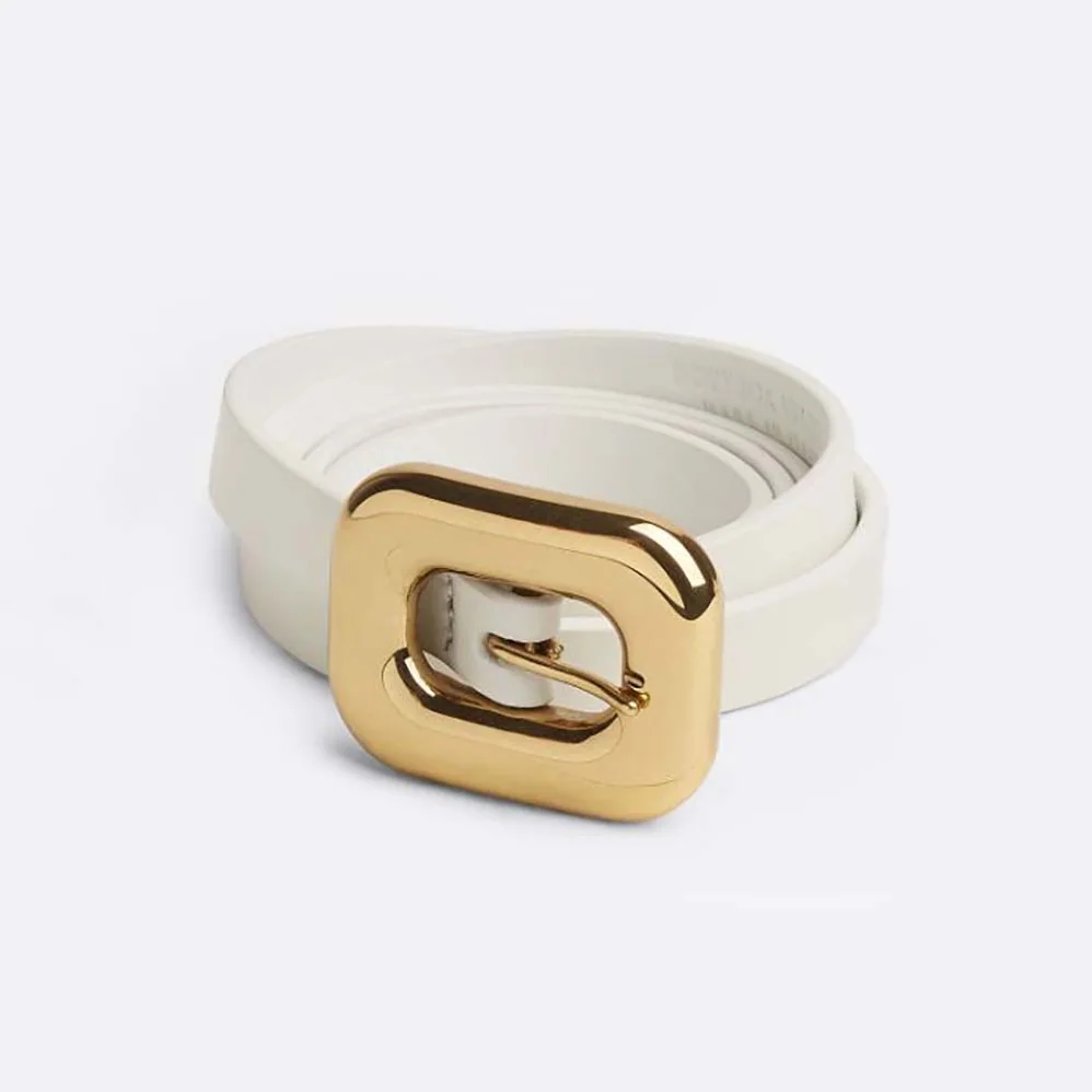 Bottega Veneta Chain Link Belt for Women in White